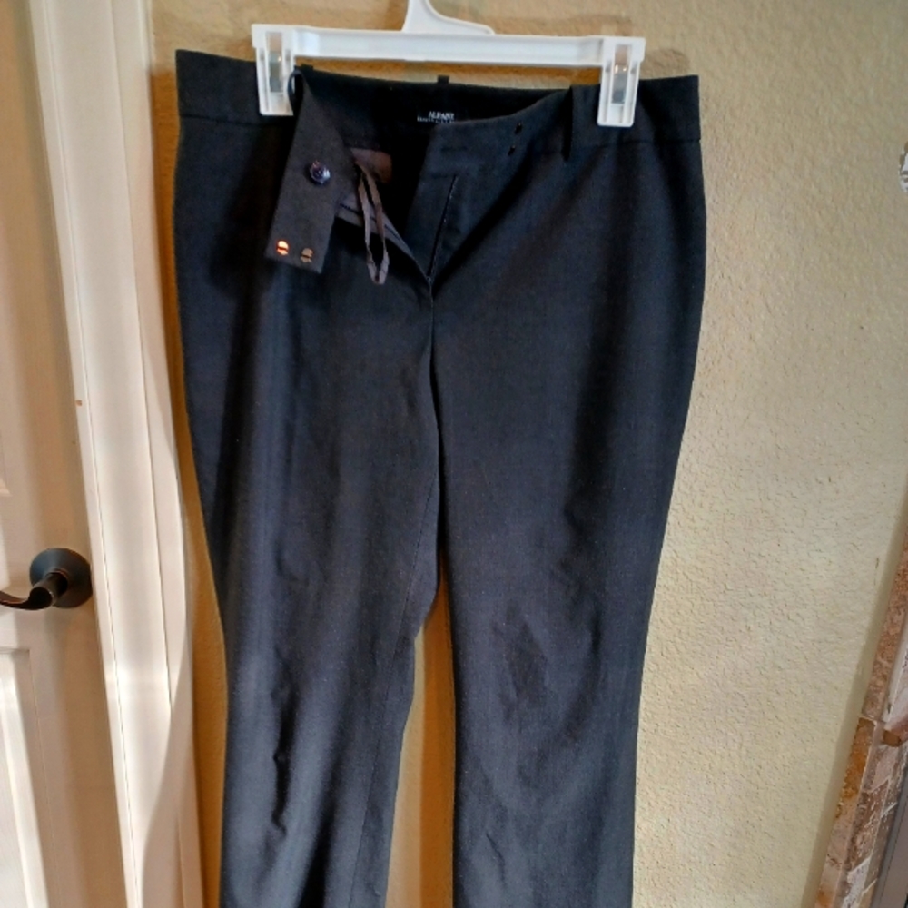 10P Alfani dark grey dress pants.